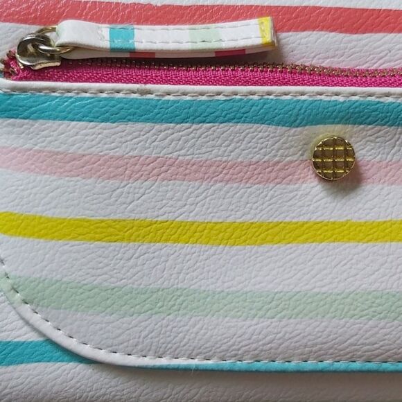 Wallet striped colorful with keychain - Picture 2 of 5